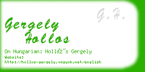 gergely hollos business card